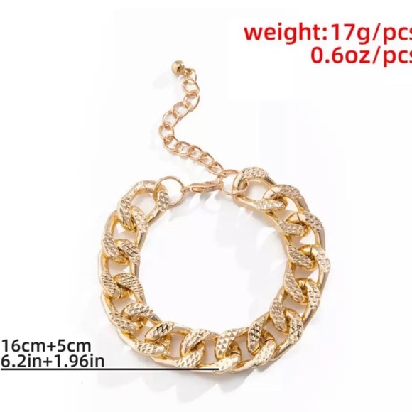 Silver Miami Cuban Aluminum Chain Bracelet - Picture 8 of 8